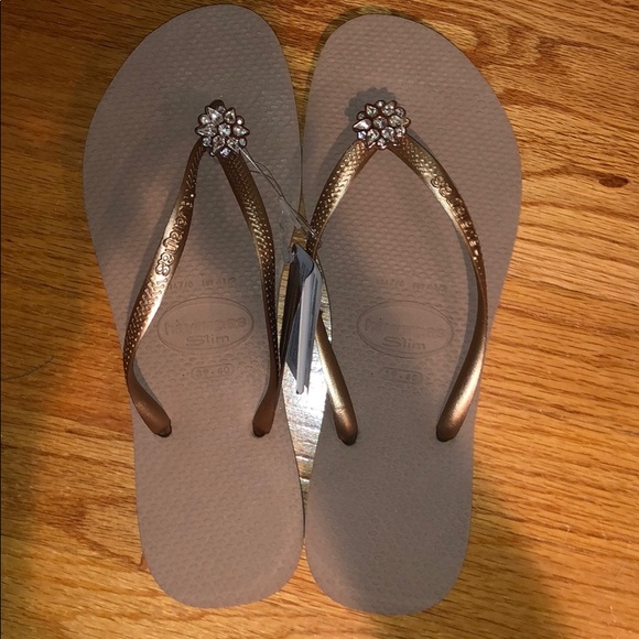 Havaianas Shoes - Gold Havaianas Flip Flops